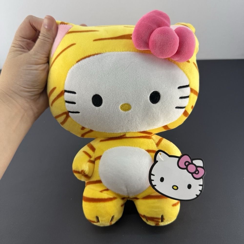 Hello Kitty 10" Tiger Costume Zoo Animal Plush Doll Sanrio Fiesta 2024 Yellow